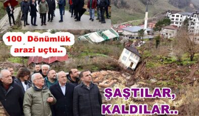 BAŞKAN GÜLER HEYELAN BÖLGESİNDE İNCELEMEDE BULUNDU..