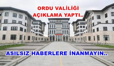 ORDU VALİLİĞİ BOĞULMA OLAYI HAKKINDA AÇIKLAMA YAPTI..