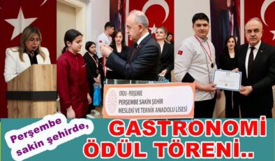 PERŞEMBE’DE GASTRONOMİ ÖDÜL TÖRENİ YAPILDI..