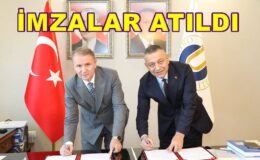 REKTÖR BAŞ  İLE BAŞKAN GÜNGÖR PROTOKOL İMZALADILAR..