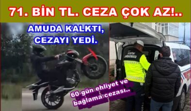 MOTOSİKLETLE HAVAYA KALKTI, BEDELİNİ AĞIR ÖDEDİ..