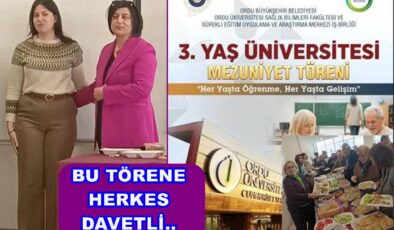 3. YAŞ ÜNİVERSİTE  EĞTİMİ MEZUNİYET TÖRENİ..