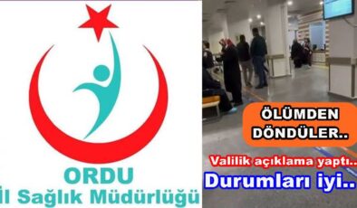 ORDU İL SAĞLIK MÜDÜRLÜĞÜNDEN AÇIKLAMA ..