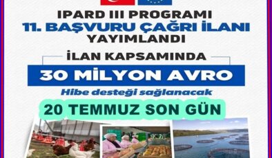 (TKDK), IPARD III, DESTEKLEMELERİ ÇAĞRI İLANI..
