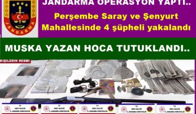 JANDARMA SAHTE MUSKA YAZAN ÖRGÜTÜ ÇÖKERTTİ..
