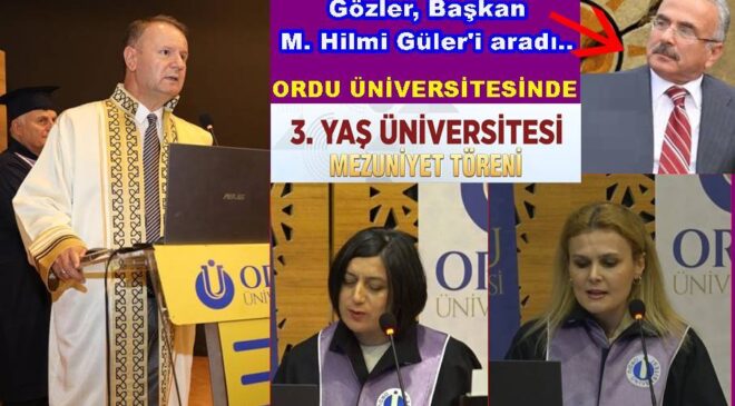 Ordu Üniversitesi 3. Yaş Üniversitesi İlk Mezunlarını Verdi