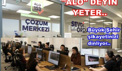 BÜYÜK ŞEHİR BELEDİYESİ ÇÖZÜM MERKEZİ KURDU..