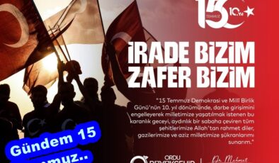 BAŞKAN GÜLER, 15 TEMMUZ MESAJI YAYINLADI..