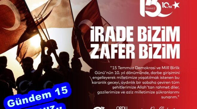 BAŞKAN GÜLER, 15 TEMMUZ MESAJI YAYINLADI..