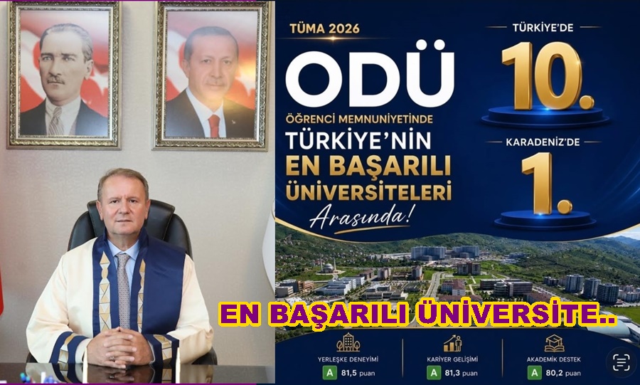 ORDU ÜNİVERSİTESİ 1. SIRADA YER ALDI..