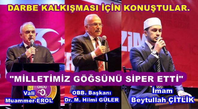 DEMOKRASİ VE MİLLİ BİRLİK GÜNÜ ANMA PROGRAMI YAPILDI ..