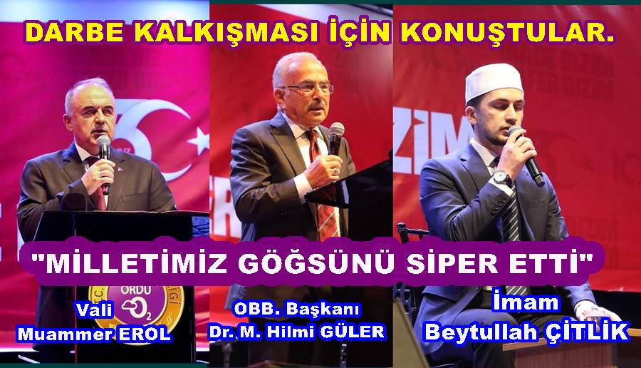 DEMOKRASİ VE MİLLİ BİRLİK GÜNÜ ANMA PROGRAMI YAPILDI ..