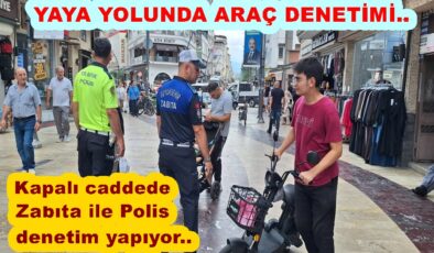 BÜYÜK ŞEHİR ZABITASI CADDEDE BİSİKLET DENETİMİNDE..