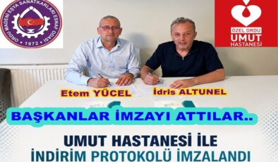 ESNAF ODASI ÜYELERİNE UMUT HASTANESİNDEN İNDİRİM..