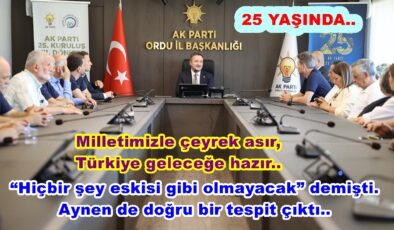 AKP.’NİN 25. YILINDA BAŞKAN ÖZDEMİR’DEN ÖNEMLİ AÇIKLAMALAR..