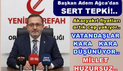 YENİDEN REFAH PARTİSİNDEN AKARYAKIT FİYAT TEPKİSİ..
