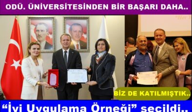 ORDU ÜNİVERSİTESİNDEN ÖRNEK BİR BAŞARI DAHA..