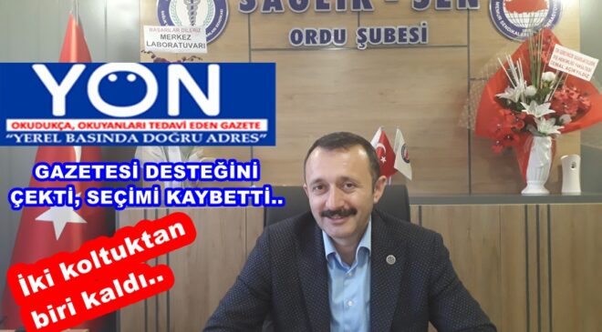 DESTEK BİTTİ, AHMET YILMAZ  BAŞKANLIKTAN GİTTİ..