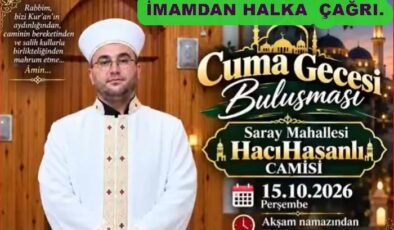 HACIHASANLI CAMİİNDE CUMA GECESİ BULUŞMALARI YAPILIYOR..