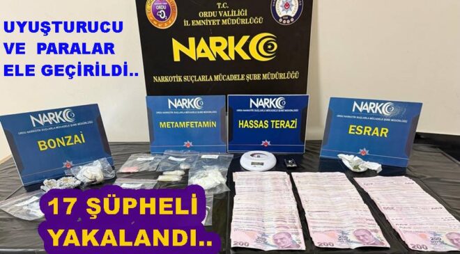 GÜMRÜK KAÇAĞI MAL VE UYUŞTURUCU ELE GEÇİRİLDİ..