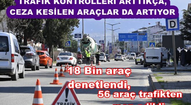 BİR HAFTADA 3.731 ARACA CEZA KESİLDİ..